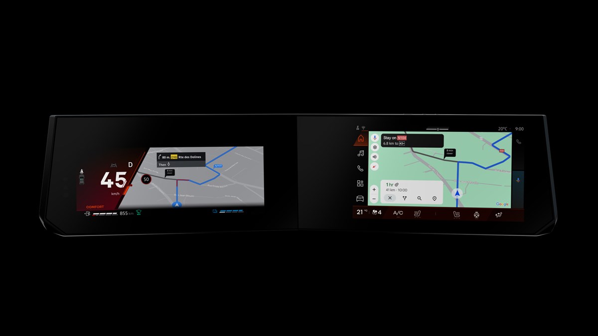 realtime navigation with Google Maps - Renault Clio