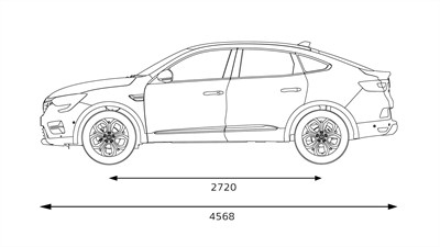Renault Arkana - side dimensions