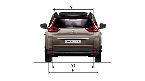 Renault GRAND SCENIC - Vue arrière avec dimensions