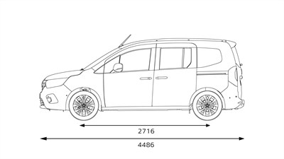 KANGOO side dimensions