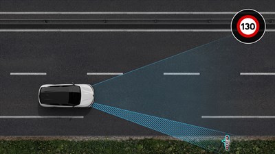 Renault Megane E-Tech 100% electric - road sign recognition