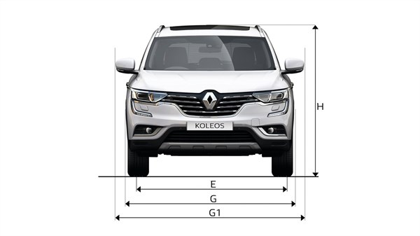 Renault KOLEOS - vue avant dimensions