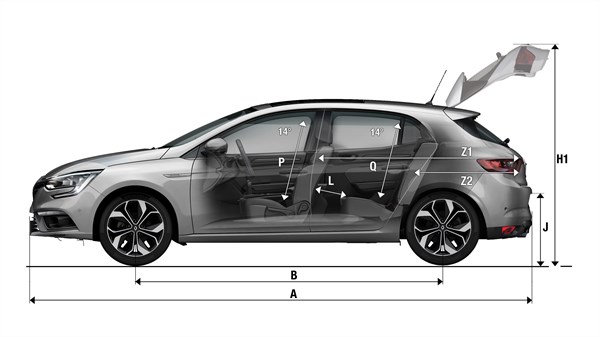 Intérieur de la Renault Mégane 4 (2016) 